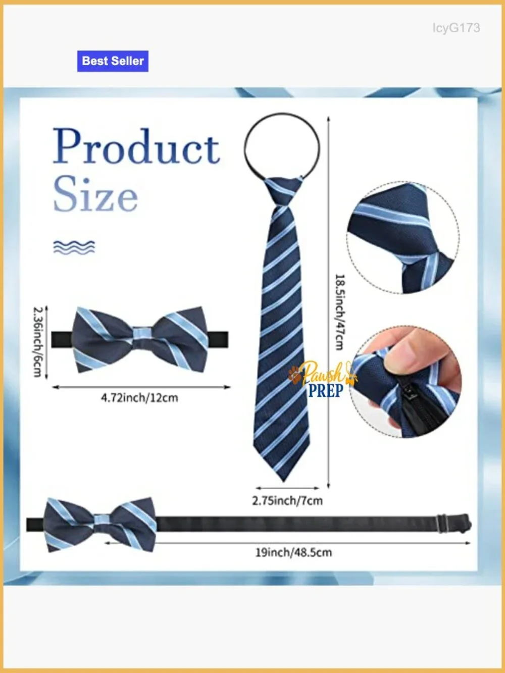 36-Piece Adjustable Pre-Tied Bow Tie Set for Men, Polyester Silk, Formal &